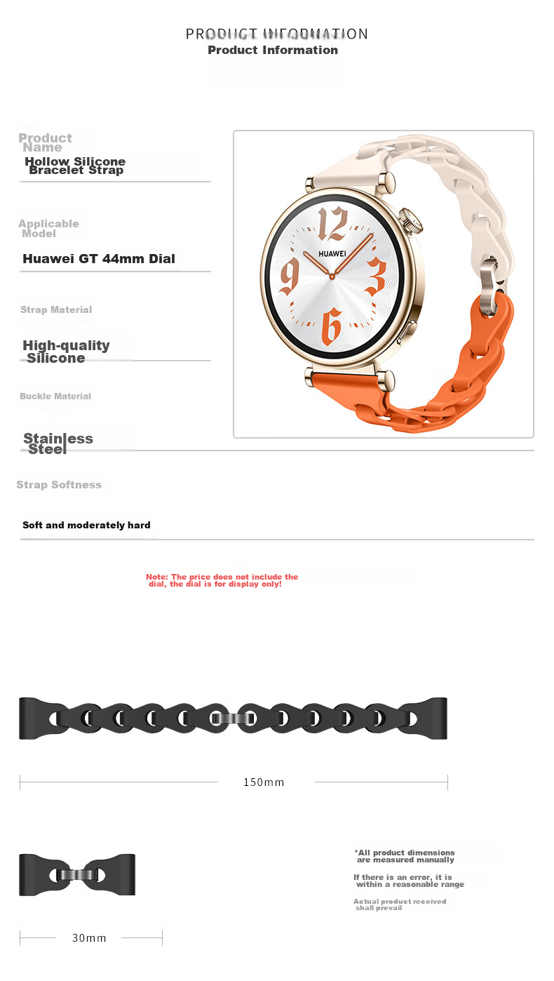 Weiqiantu [Women's Silicone] Watch Band Compatible with Huawei GT7/GT6/GT5/Watch6/pro, Women's GT4/GT5pro Watch Strap, 41mm Sports Band for 41/43mm Wome 10
