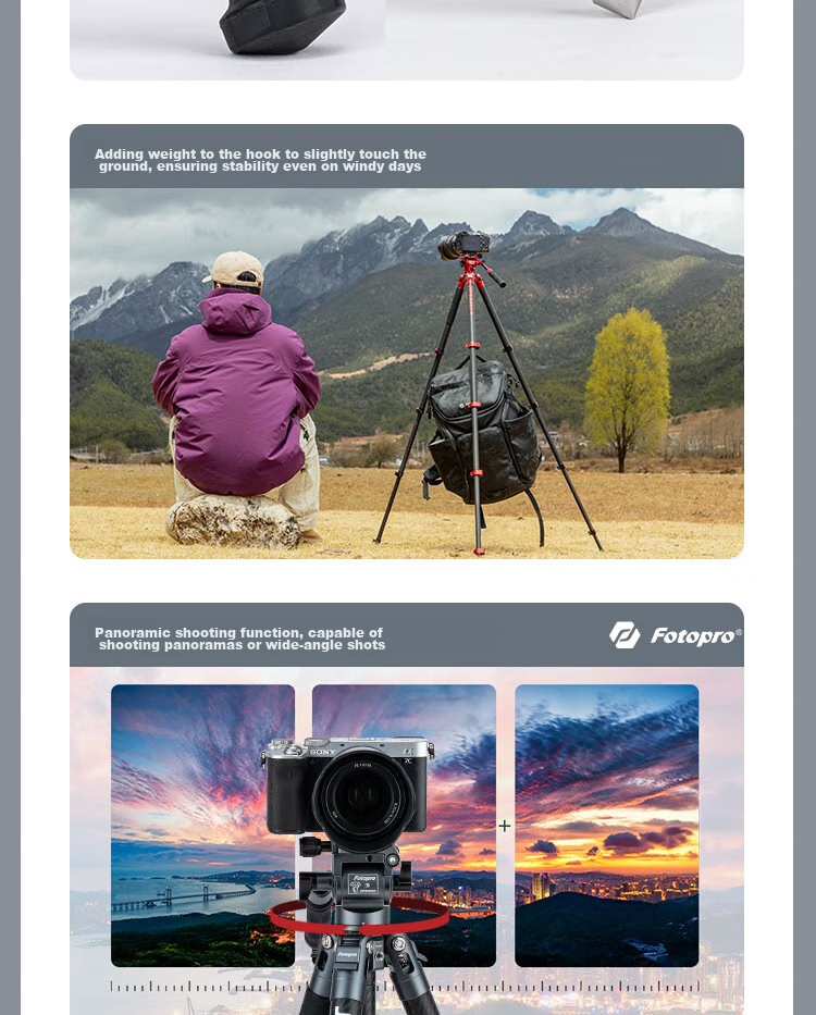 Fotopro X Joy Collaboration Edition, Flying One, Horizontal And Vertical Shooting Hydraulic Head, Carbon Fiber Camera Mirrorless Photography And Videography Tripod, Original Carbon Gray, Includes Phone Clamp 26