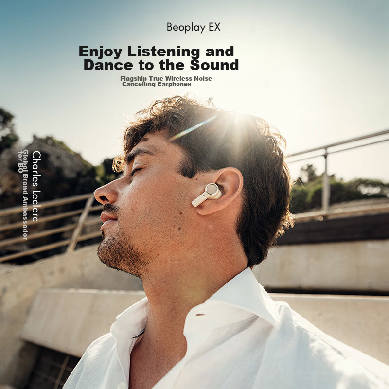 B&O Beoplay EX In-Ear Headphones, Active Noise Cancellation True Wireless Bluetooth Earphones, Wireless Charging Earphones, Holiday Gift, Carbon Blue