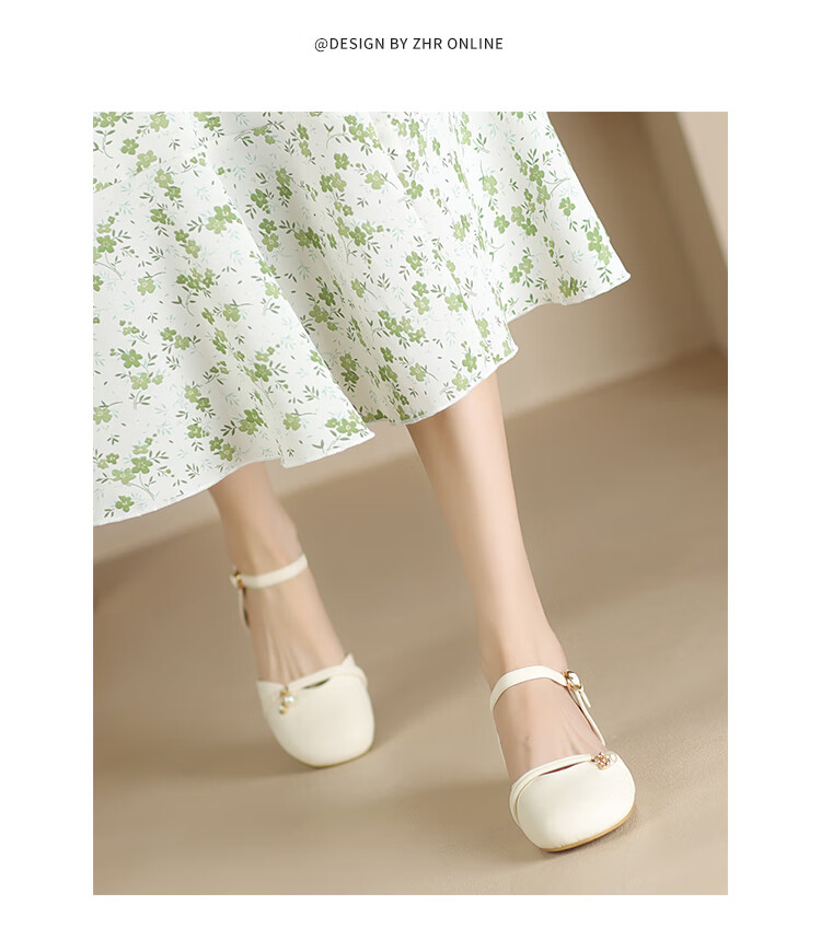 ZHR Women's Summer Sandals with Closed Toe And Chunky Heel, Elegant And Sweet Style Versatile Women's Shoes Y767 Beige 35 9