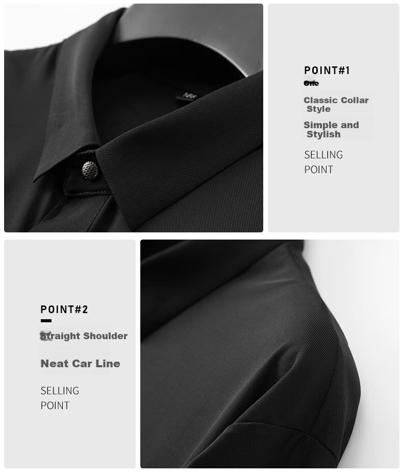 Ayoupang Seamless Plus Size Business Polo Shirt for Men, 2026 New Style, Ice Silk High Elasticity Collared Short-Sleeve T-Shirt, Loose Fit, Summer 16