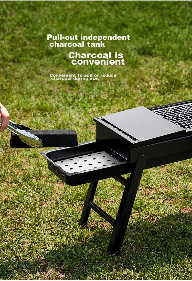 JD Jingzao Portable Folding Card Stove Outdoor Camping BBQ Grill with Storage Board 4