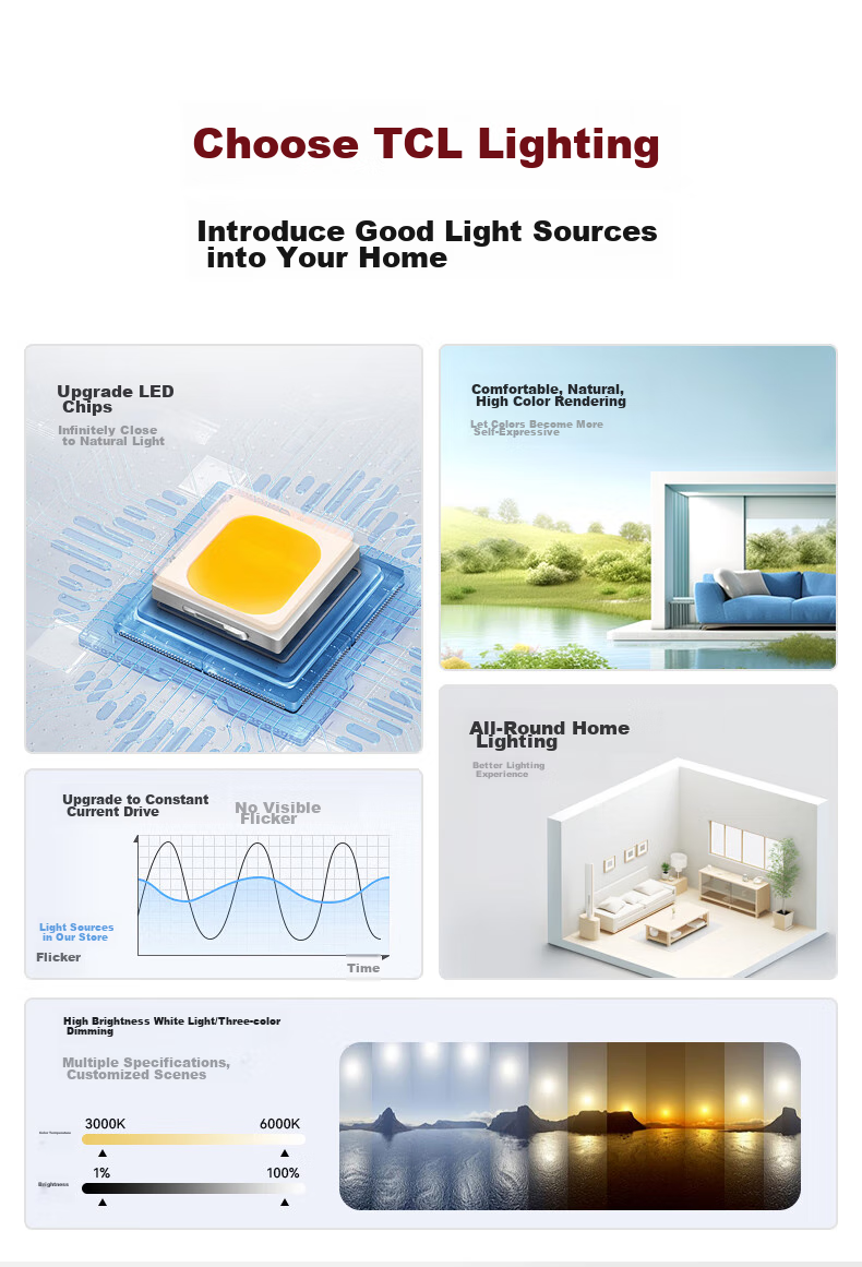 TCL Lighting, Ceiling Light Core LED Light Panel, Magnetic Suction Retrofit Light Board, Circular Light Source Module, 24W/three Color Dimming 2
