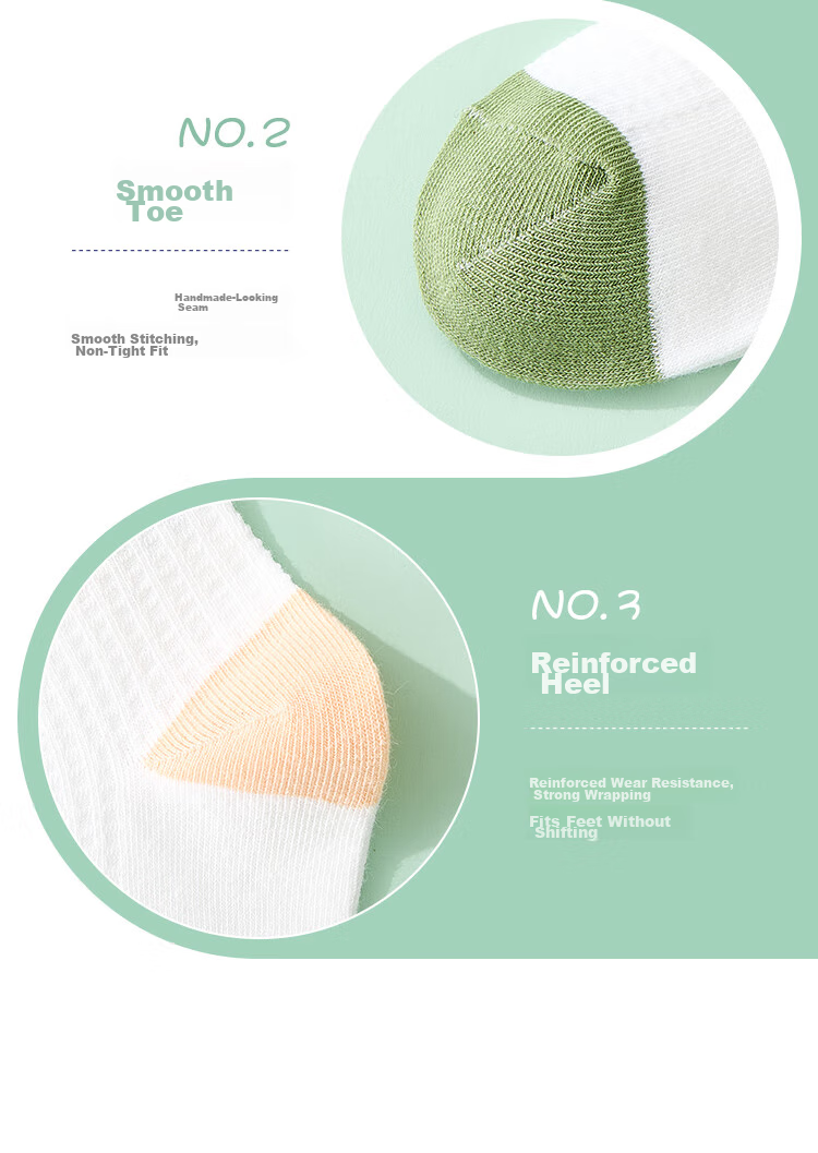 Langsha Children's Socks Boys Summer Thin Mesh Mid-Calf Cotton Socks Large Kids Short Socks 5 Pairs XL 17