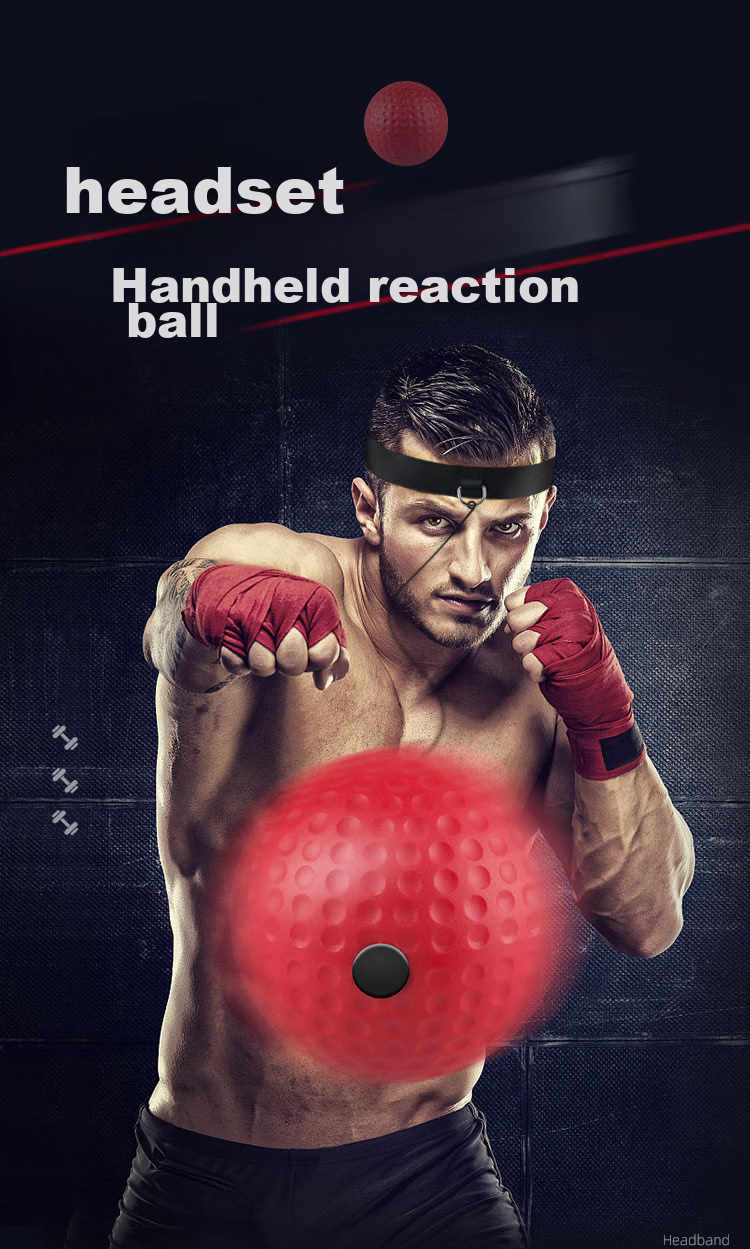 Duweike Boxing Speed Ball, UFC Fighting Sanda Training Stress Relief Head-Mounted Reaction Ball, MMA Double Ball 1