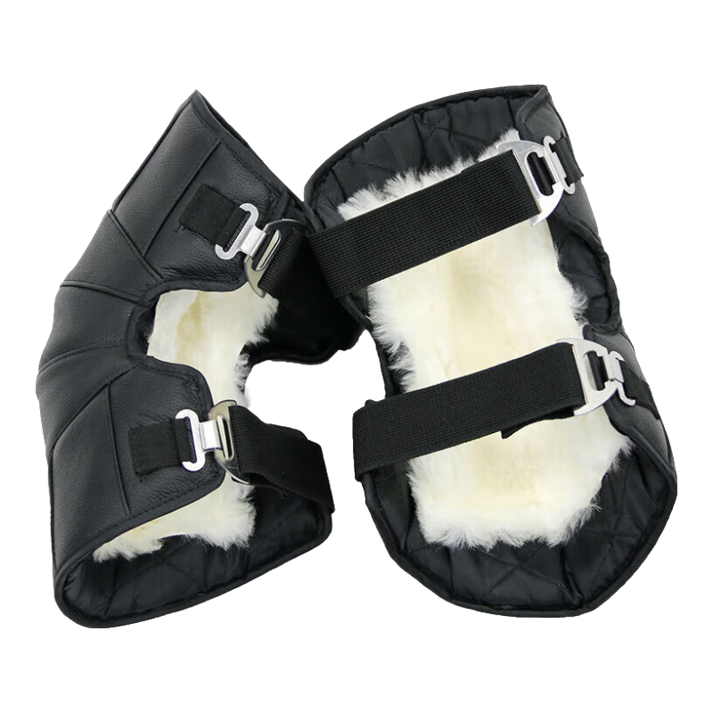 LAC Knee Pads, Motorcycle Knee Guards, Winter Cold-Proof Thickened Knee Pads, Electric Scooter Protective Gear, Leg Guards, Short Knee Pads in Black
