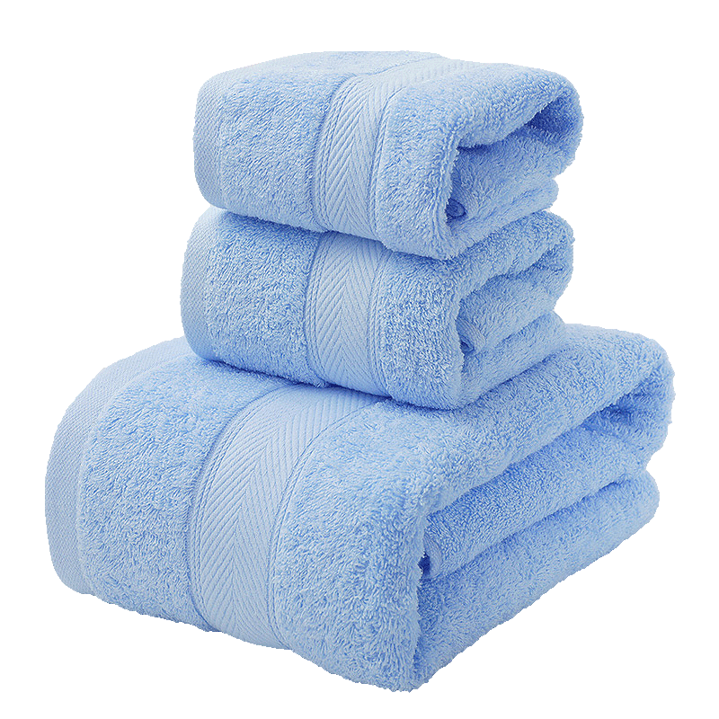 Grace Antibacterial And Anti-Mite Cotton Bath Towel Set for Men And Women, High-Quality Three-Piece Combination Including Bath Towel, Washcloth, And Hand Towel
