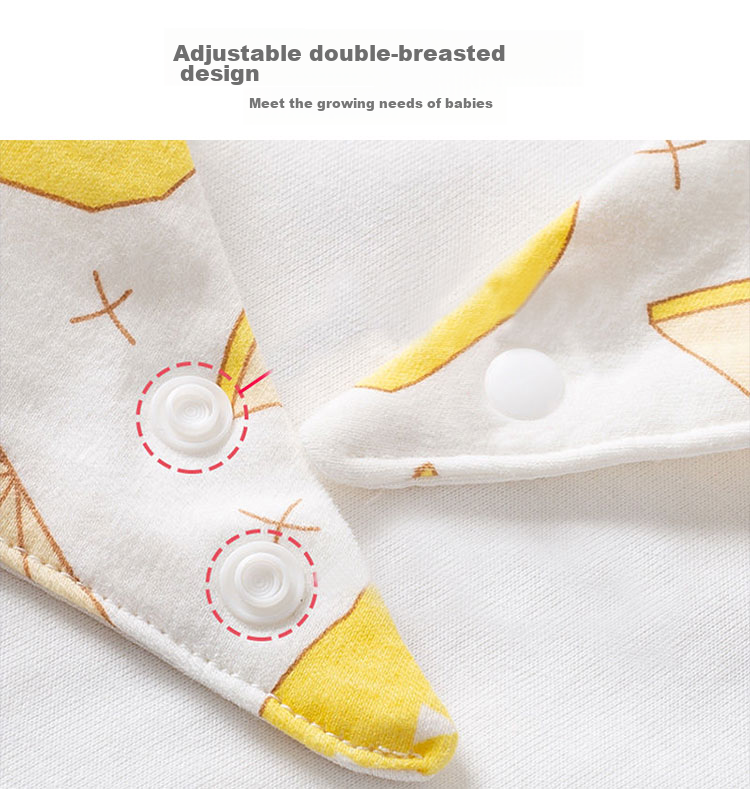 9I9 Baby Drool Bib, Pure Cotton Bib, Waterproof Baby Triangle Bib, Double Button Adjustable Bib, Upgraded Version, 5 Pieces A17 9