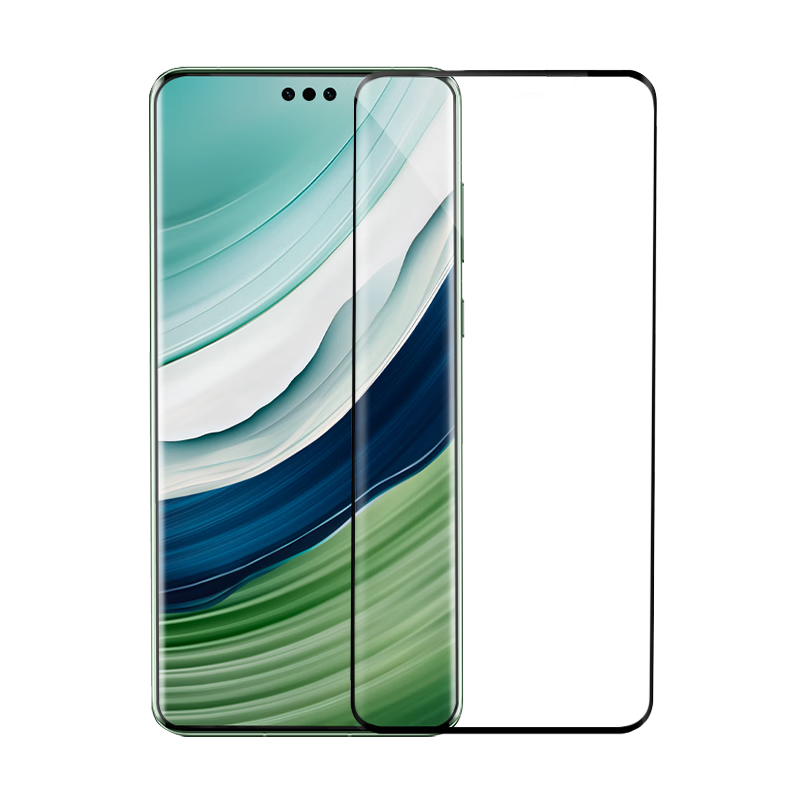 LLUNC [2-Pack] Tempered Glass Screen Protector for Huawei Mate60Pro/60Pro+/60RS, Curved Full Coverage Ultra-Thin HD Protective Film, Shatterproof Anti-Fingerprint Screen Protector