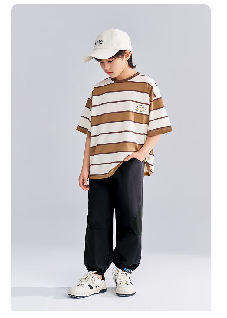 QQ DUCK Children's Clothing, Boys' Summer Mosquito-Repellent Pants, Thin Style, Student And Youth Wear, Irregular Mesh, Black; Size 120 8
