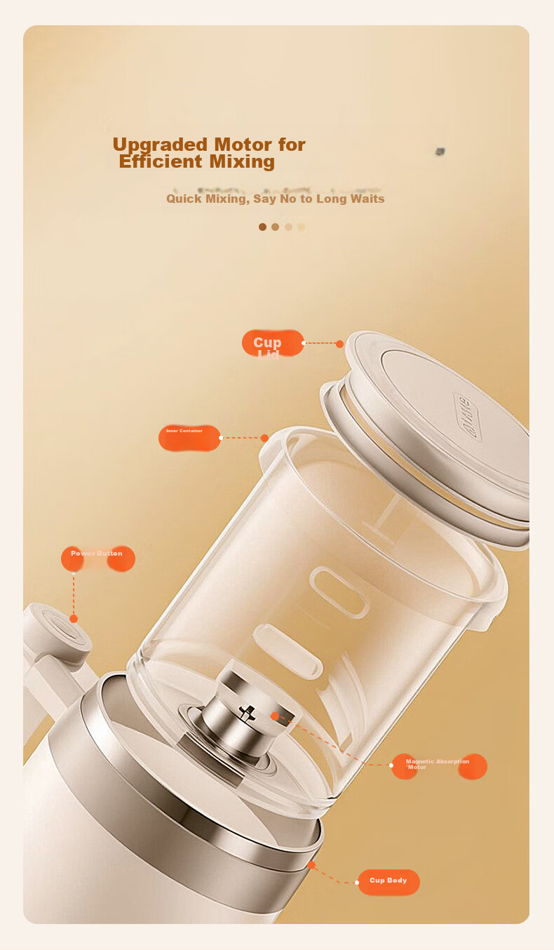 CLITON Electric Stirring Cup Automatic Rechargeable Coffee Mug Magnetic Rotating Mixer Soy Milk Powder Shaker Lazy Water Cup 4