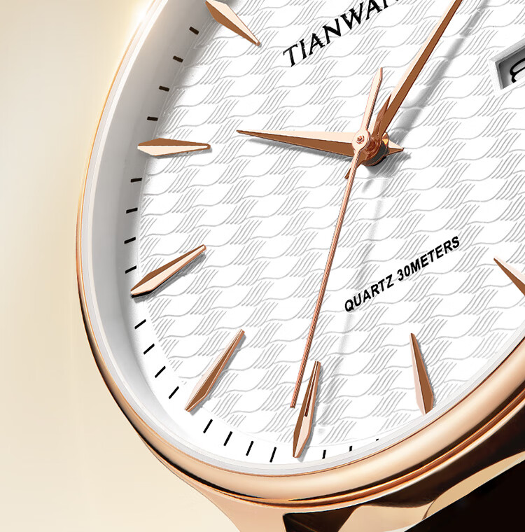 TIAN WANG Women's Watch 38-Section Gift Leather Strap Quartz White Dial Brown Strap LS31541P.D.LC1.W 3