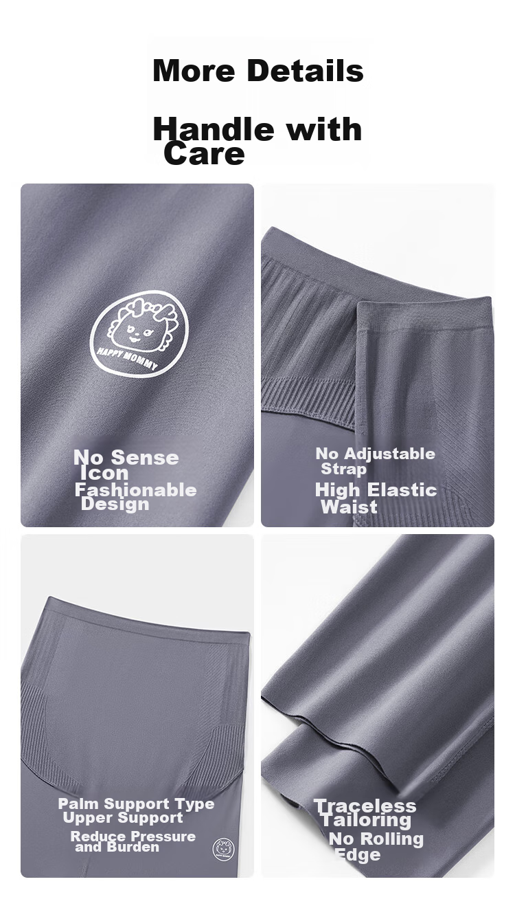 JOYNCLEON Maternity Pants Spring And Summer Bosie Shark Pants for Outer Wear, Base Layer Yoga Belly Support Pants Rock Gray XXL Jyk164020 17