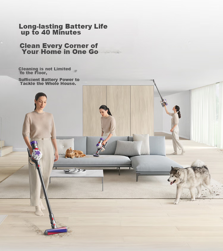 DYSON V8 Cordless Vacuum Cleaner [Upgraded Version], Handheld Wireless Vacuum Cleaner, Dust Mite Removal, Pet-Friendly, Suitable for Home Use 12