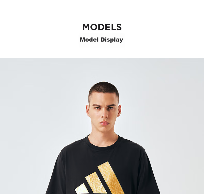 Adidas Men's T-Shirt, Summer Sports Casual Breathable Short Sleeve, Fitness Running Loose Cotton Short Sleeve, White/gold, L 10