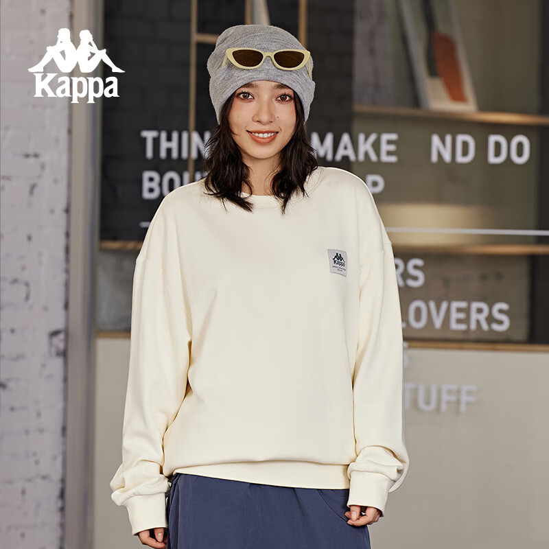 Kappa Knitted Pullover Sweater for Women, 2025 New Style Round Neck Top, Sports Long-Sleeve Sweatshirt for Men K0EW2WT93P