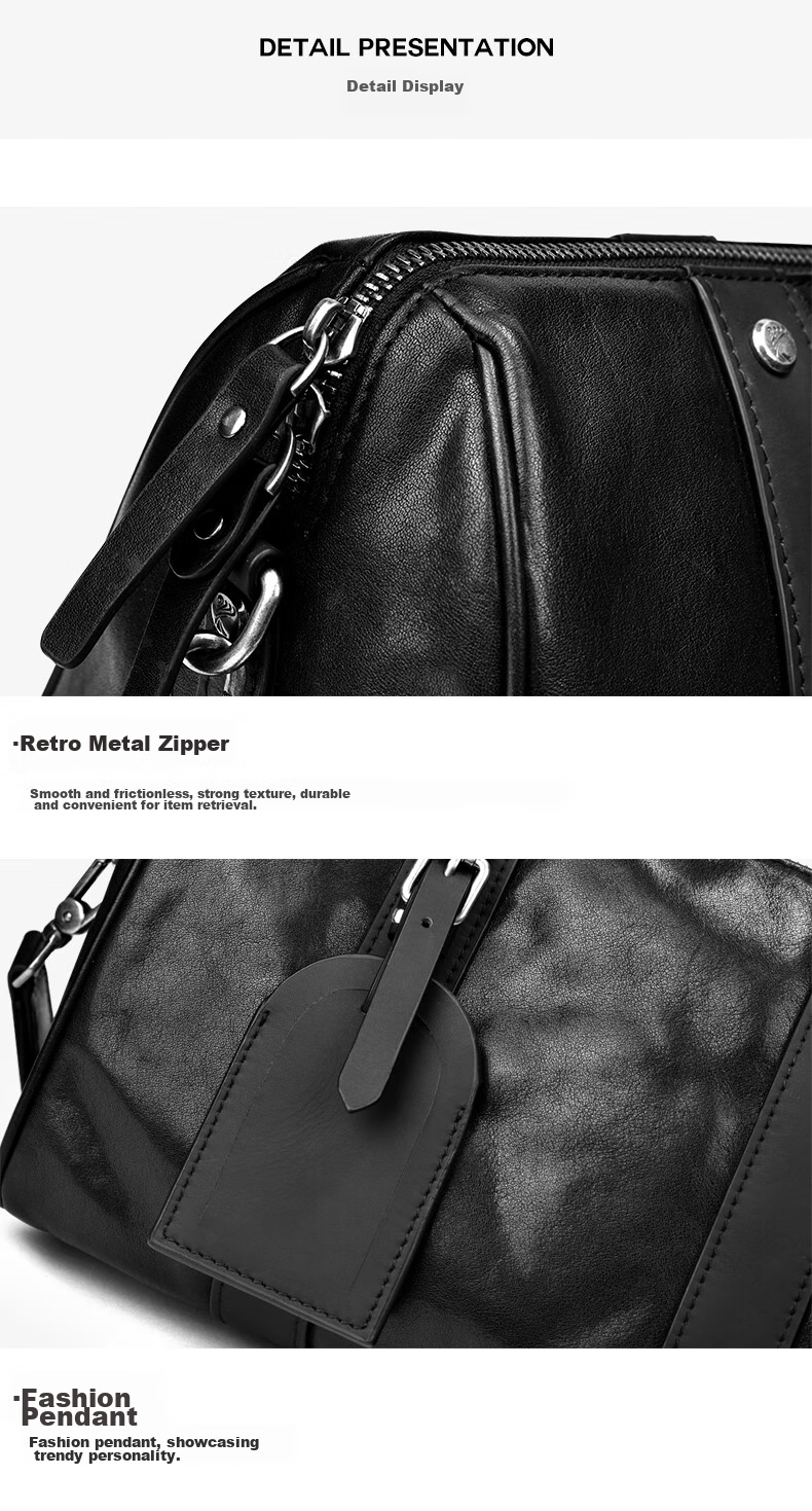 Pabojoe Top-Grain Leather Shoulder Crossbody Bag, Large Capacity Shoulder Bag, Commuter Backpack for Men, Versatile Fashionable Trendy Men's Bag 14
