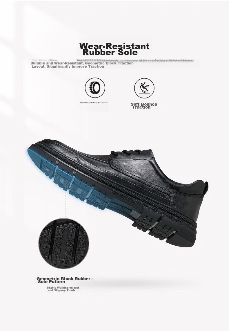 CAMEL Commuter British Retro Cowhide Formal Casual Leather Shoes for Men G13A155022 Black 41 6