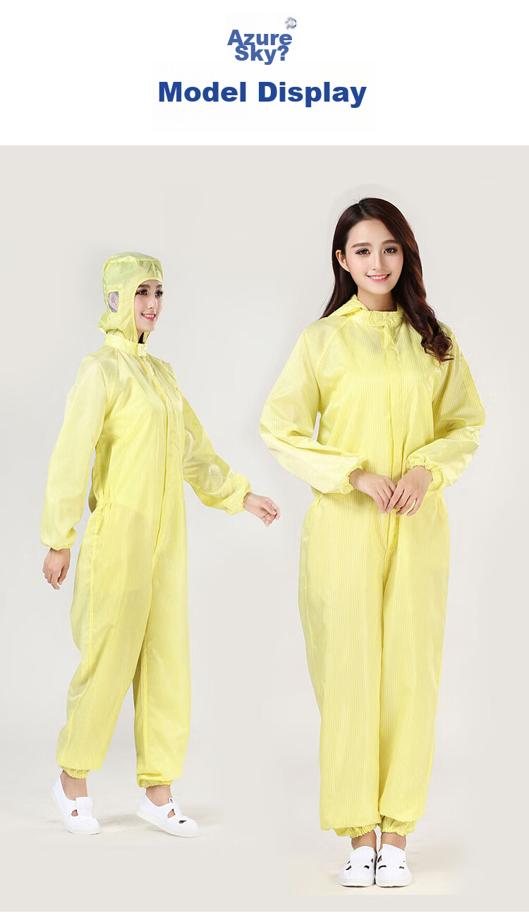 Qingxiao Dust-Free Suit, Anti-Static And Dustproof, Two-Piece, Blue XXL, Cleanroom Paint Protection Workwear 10