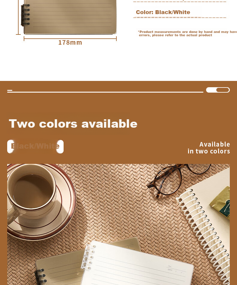 Sannianerban B5/60 Sheets Lined Notebook, Comfortable to Hold, Five-Hole PP Soft Cover, Simple Style, for Middle And High School Students, Journal, Error Correction Book, Diary, Lined Pages, White 3