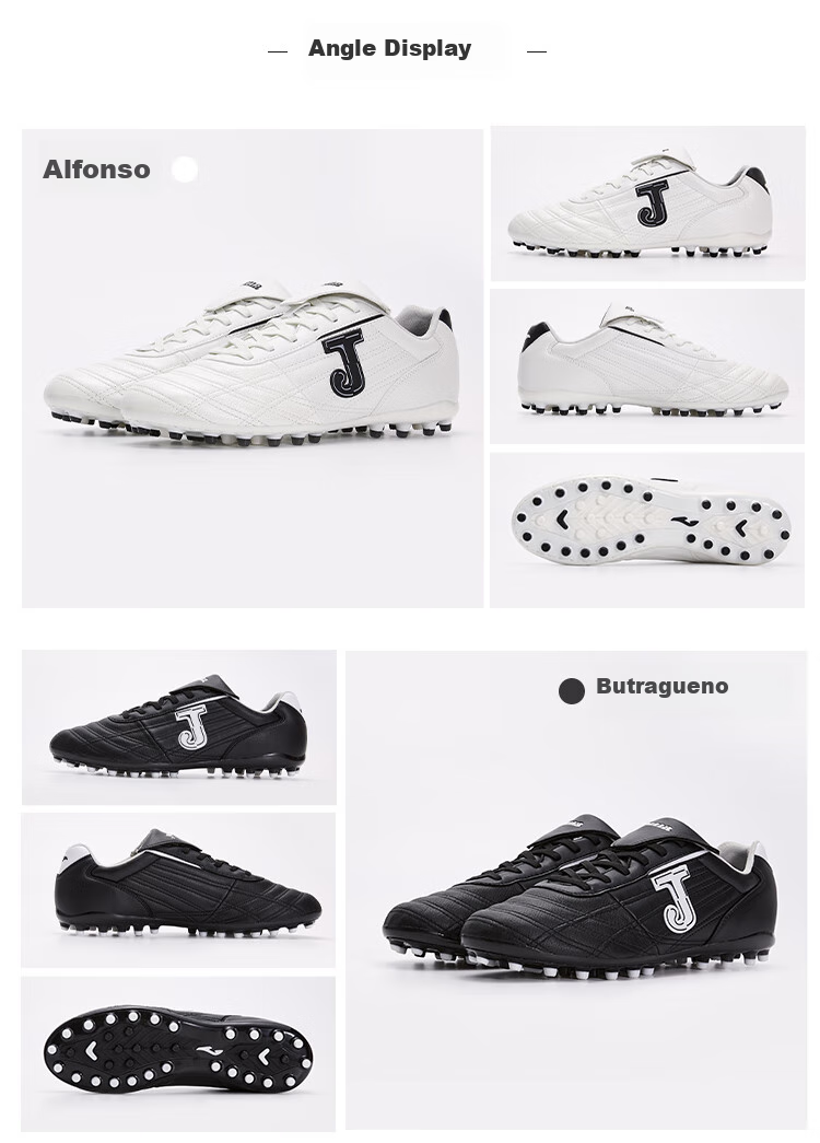 JOMA Kangaroo Leather Soccer Shoes for Men, Women, Adults, Children, Teenagers And Students MG Soccer Match Training Shoes White Size 42.5 10