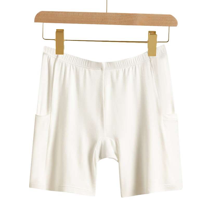 LangSha Safety Shorts for Women with Pockets, Summer Undershorts, Anti-Exposure, Non-Rolling Edges, Elastic Tight-Fitting Boyshorts, Three-Quarter Length Safety Shorts for Wome