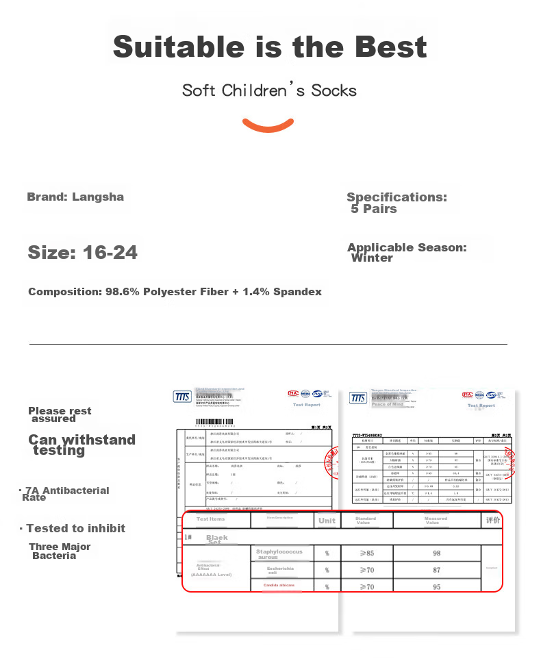LangSha Children's Socks, Girls' Mid-Calf Cotton Socks, Fleece-Lined And Thickened, Winter Warmth, for Students, Older Girls, Baby Girls, Terry Socks 8