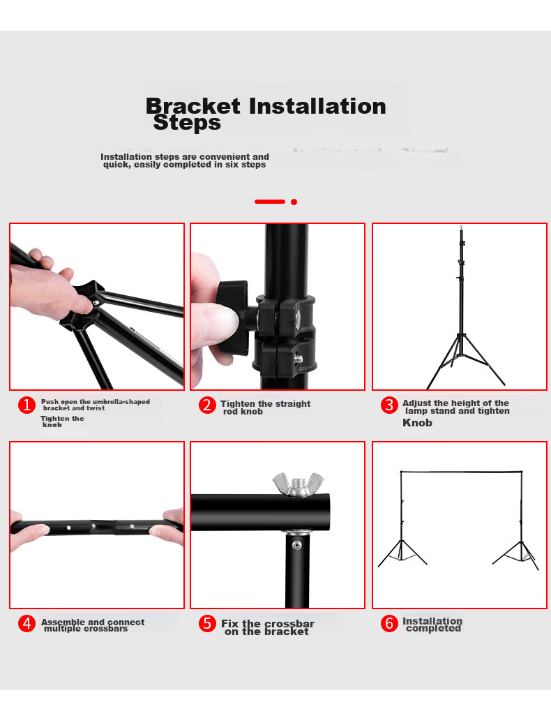 YOUFES YH1A 2*2 Meter Live Streaming Photography Backdrop Stand, Green Screen Stand, Chroma Key Backdrop, Photo Background Cloth Stand, Specialized Photography Equipment for Portrait And ID Photos, Thickened Telescopic Gantry Frame 19