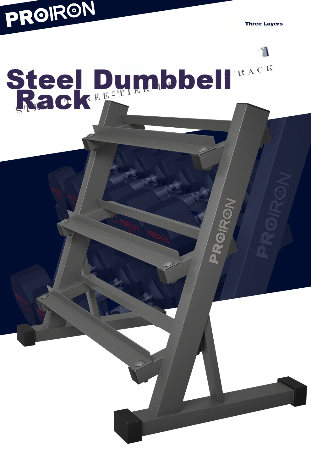PROIRON Puli'ai Dumbbell Rack, Home Gym Rubber-Coated Steel Universal Dumbbell Rack 1