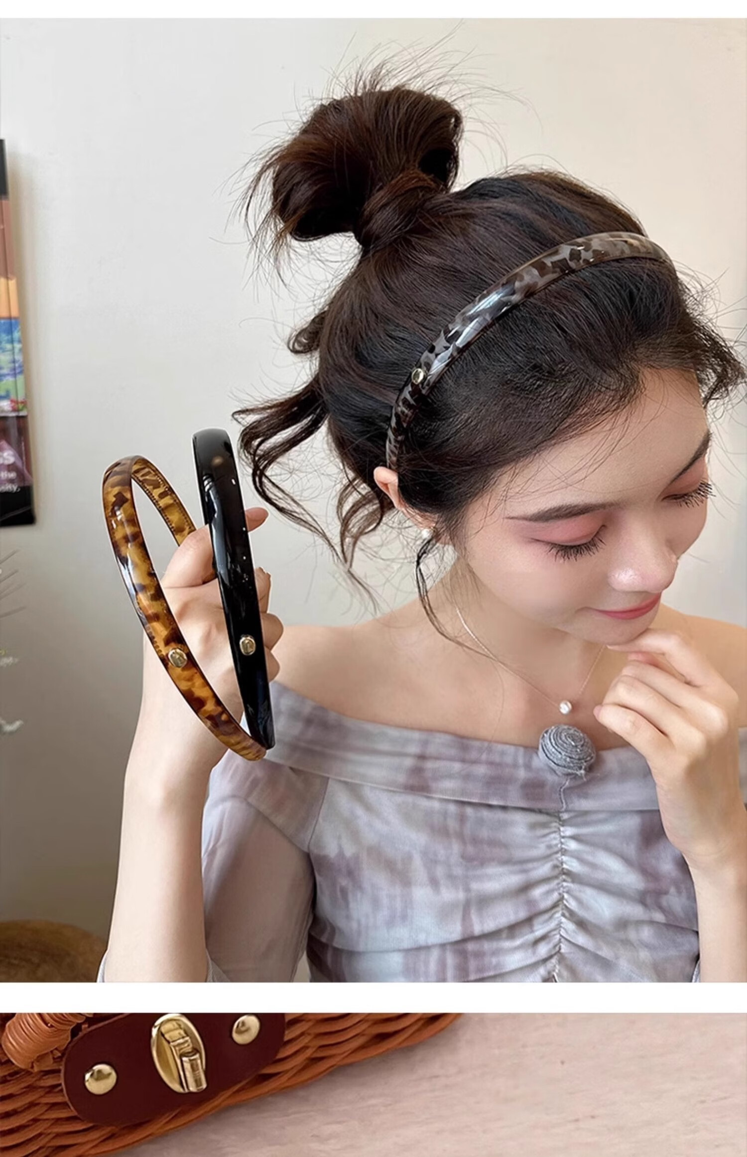 Xiangwan Headband, Vintage Leopard Print Hair Clip, Elegant And Versatile Women's Headwear for Going Out, Non-Slip Hairband, Mid-Autumn Festival Gift for Wome 6