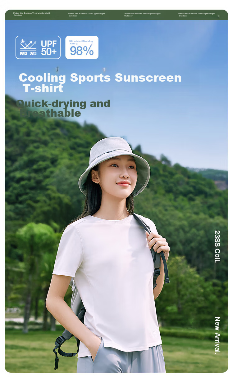 Beneunder Women's Slim Fit Round Neck Sports Base Layer T-Shirt Spring Summer New HE016 Light Moon Green S 1