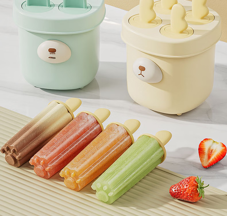 Canjiangjun Homemade Ice Cream Mold for Home Use, Ice Pop And Popsicle Mold, Creative Cartoon DIY Ice Cube Mold, Set of 2 9