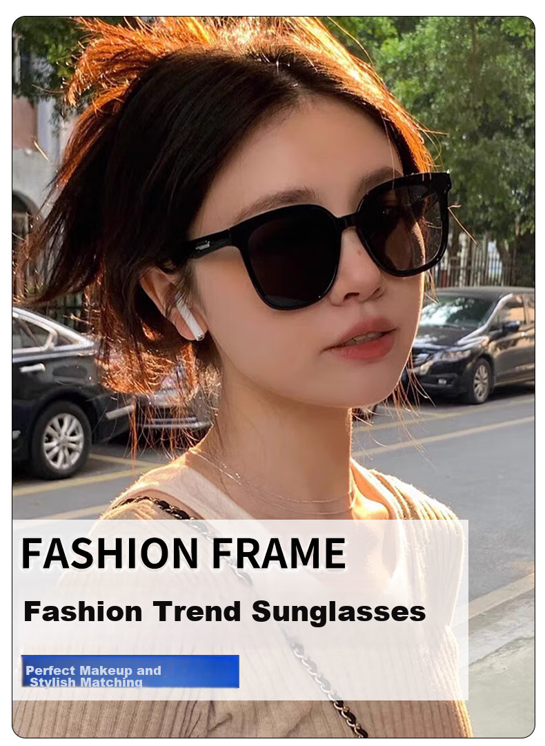 Baixiaoshe GM Style Sunglasses L337 [Black Frame with Orange Lenses], Sun Protection Glasses, Trendy Style for Men And Women, Driving Sunglasses 1