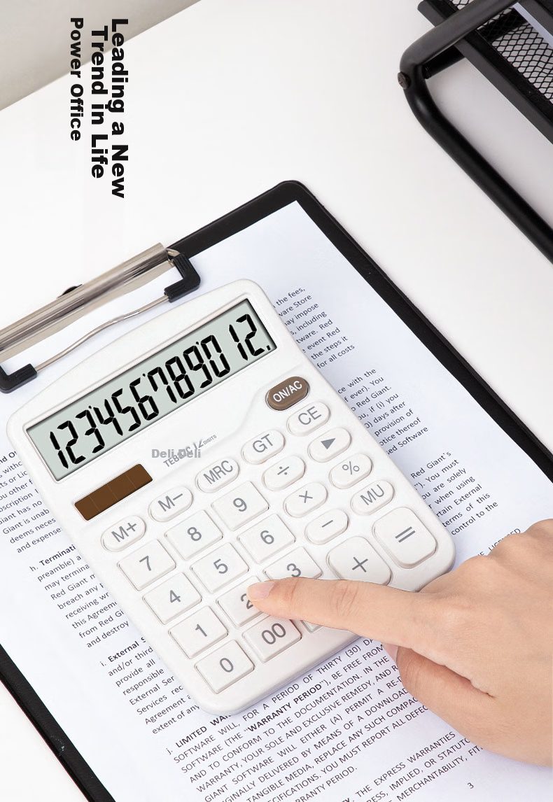 Deli People's Education Edition Fourth Grade Same Model Elementary School Student-Specific Calculator, Math Textbook Synchronized Computer, Multifunctional Office And Accounting Calculation TE31 Blue 13