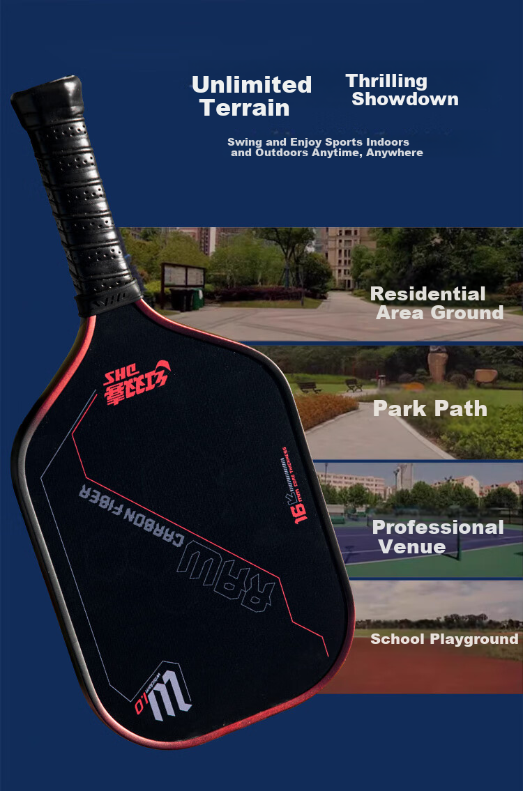DHS Intelligent Offensive Carbon Fiber DHS Paddle Tennis Racket, Sports 7