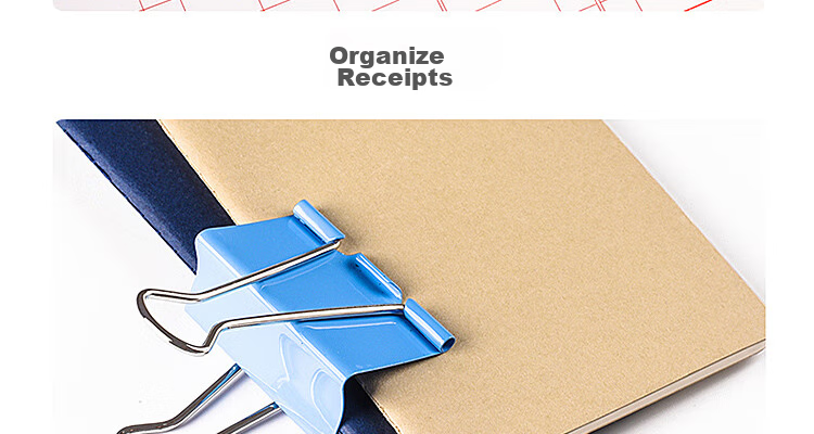 DiLe Premium Series, 24 Pieces, 41mm Colorful Long Tail Clips, Metal Bill Clips, Binder Clips, Office Stationery, Large Size 2644 22