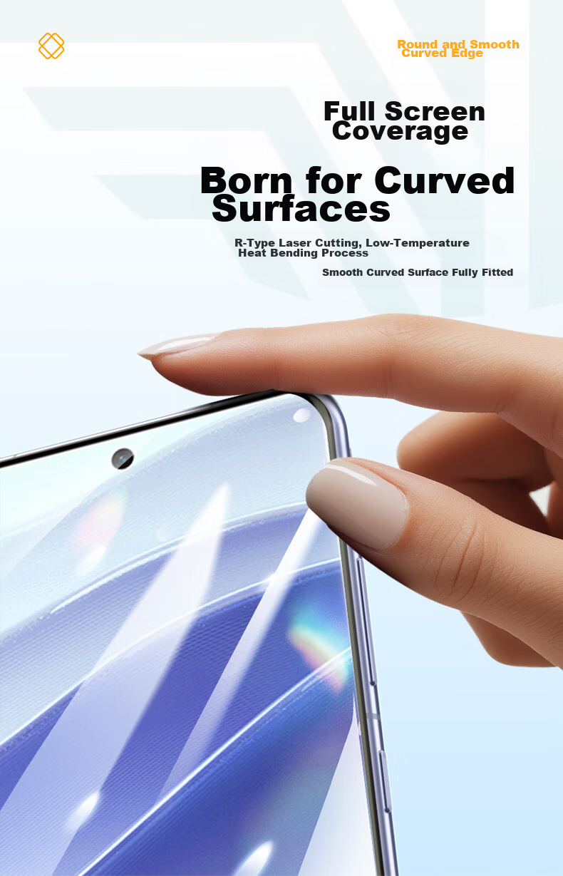 LLUNC [2-Pack] Tempered Glass Screen Protector for Xiaomi Redmi Note14 Pro/+, Curved Full-Screen Ultra-Thin Ultra-Clear Glass Anti-Fingerprint Shatterproof Phone Screen Protector for Xiaomi Redmi Smartphone 4