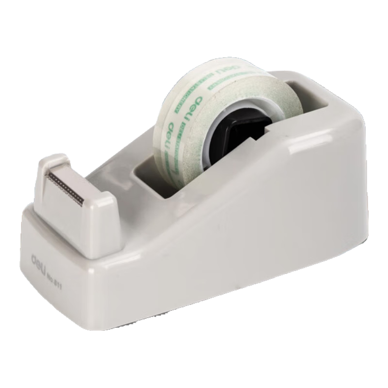 Deli Small Tape Dispenser Cutter Sealer (Tape Width ≤18mm) Gray 811