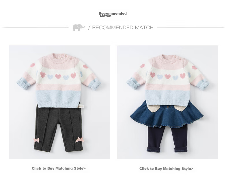 DAVE & BELLA 2021 Autumn Winter Girls' Pullover Sweater Knitted Top Stylish DBZ19832 Pink 100cm 2