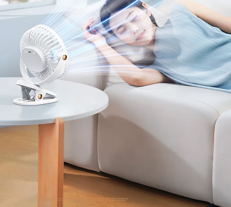 Kumeng Small Fan, Desktop Mini Cooling Air Conditioner, Quiet USB Rechargeable Clip Fan, Wall-Mounted for Dormitory Bed, Desktop Use in Bedroom And Office 24