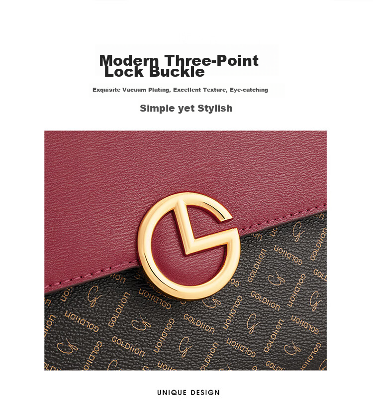 Goldlion Women's Handbag, Versatile Tote Bag, Small Square Purse for Women, Birthday Gift 10