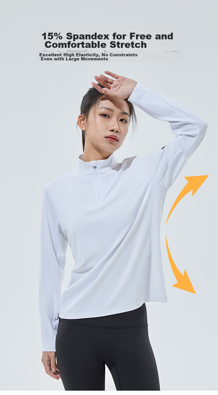 SCALER Outdoor Long-Sleeve T-Shirt for Men, Spring And Summer New Arrival, Ice Rainbow Silk Moisture-Wicking Quick-Dry Simple Running Sports Top for Wome 10