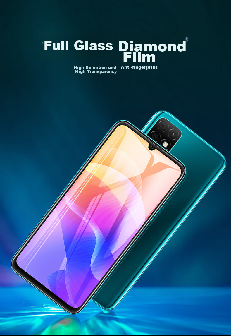 Fly Planet [2-Pack] Tempered Glass Screen Protector for Huawei Enjoy 90 / Enjoy 90 Plus - HD Anti-Fingerprint, Drop Protection, Dust-Free Installation Box 2