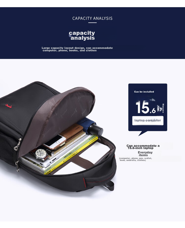 GOLF Business Casual Backpack for Men And Women, 15.6-Inch Laptop Bag, Large Capacity Backpack for Students 6