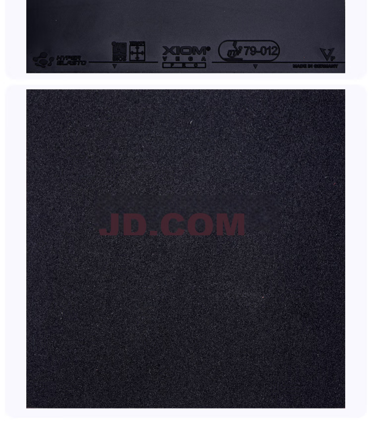 XIOM Table Tennis Rubber, Anti-Slip Rubber, Silver V Vega Pro 79-012, Black MAX 5