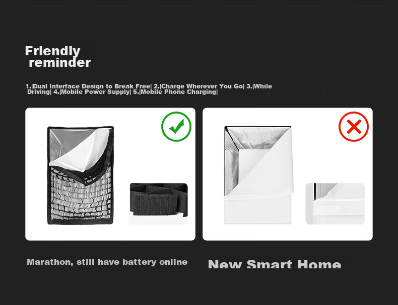 AMBITFUL 50*70cm Single Grid Square Softbox, Grid Egg Basket Honeycomb Softbox Light Control Accessory 4