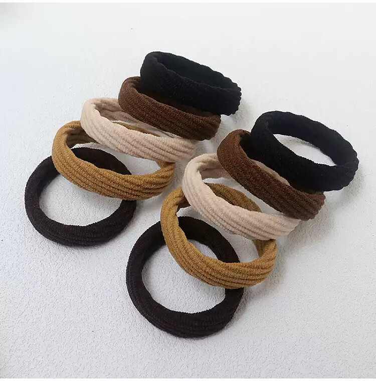 Yefili 10-Pack High Ponytail Hair Ties Durable Spiral Hair Bands Elastic Hair Ropes for Women and Students 10