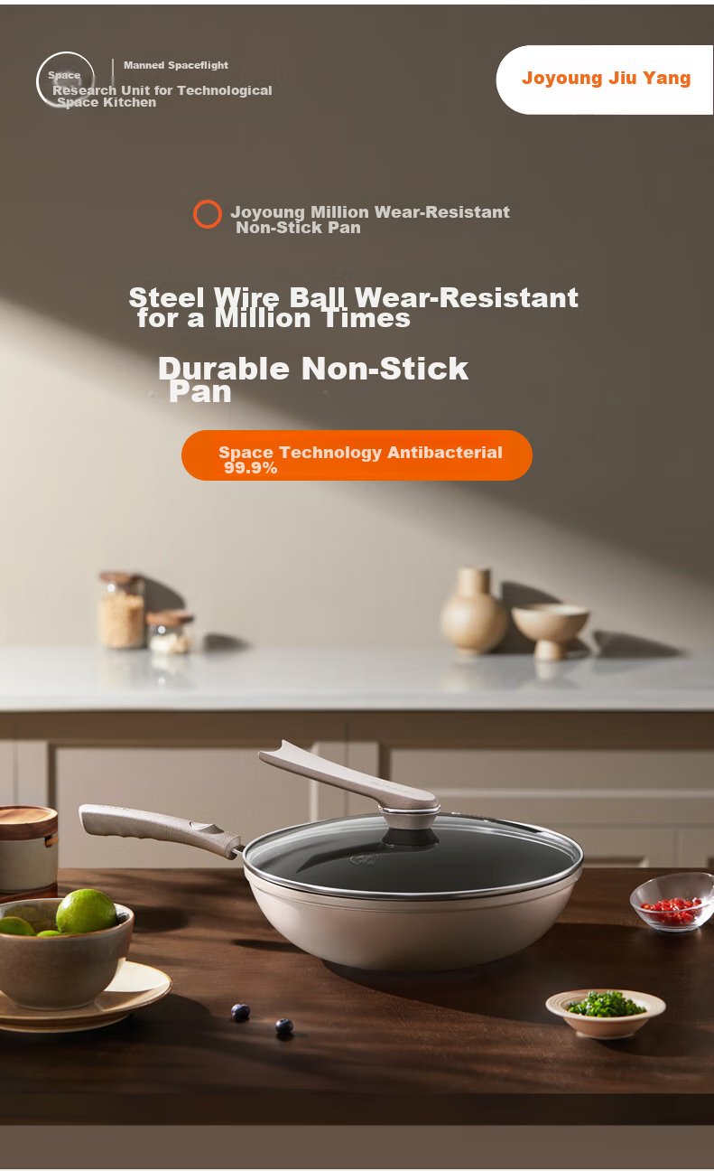 Joyoung Non-Stick Wok, Million-Durability Stir-Fry Pan, Home Cooking Pot, 32cm Compatible with Induction Cookers And Other Cookware 1