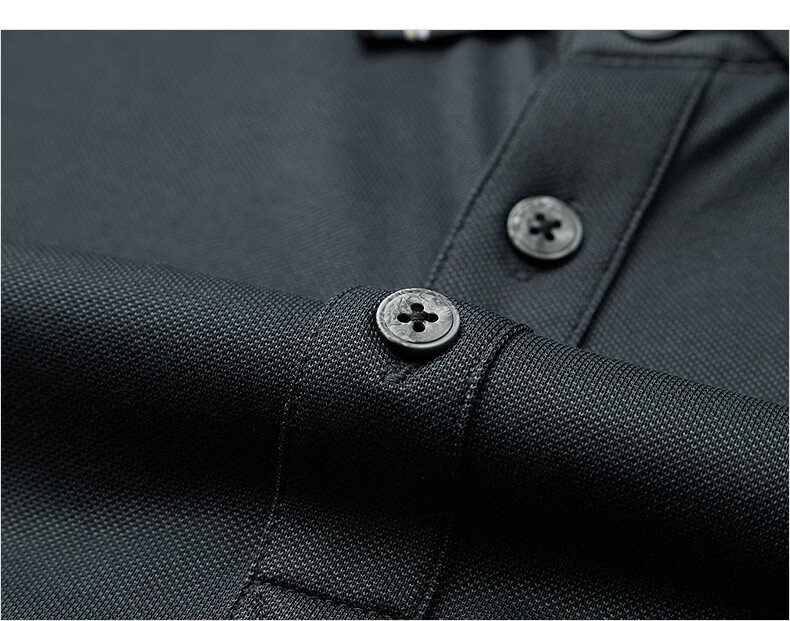 SEVEN [Silk Cotton Blend] Short-Sleeve Polo Shirt with Collar for Men, Spring And Summer Business Casual Men's Top 17