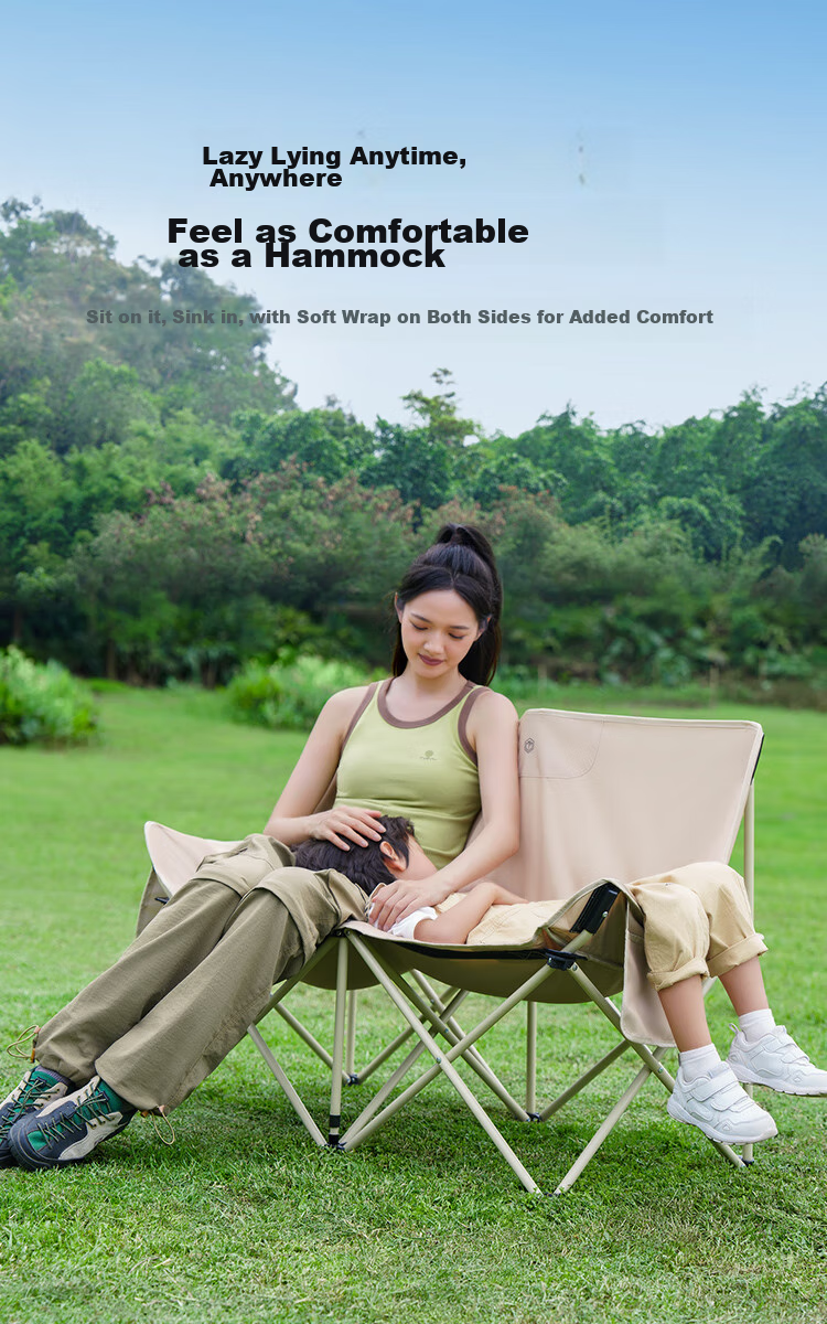 JD Original Outdoor Folding Chair, Portable Folding Moon Chair, Camping Chair, Folding Stool, Beach Chair, Fishing Chair, Extra Large Model 4